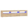 vidaXL TV skrinka s LED svetlami dub sonoma 180x35x40 cm