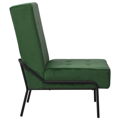 vidaXL Relaxačná stolička 65x79x87 cm tmavo-zelená zamatová