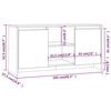 vidaXL TV skrinka, biela 102x37,5x52,5 cm, kompozitné drevo