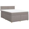vidaXL Boxspring posteľ s matracom sivohned&yacute; 140x190 cm l&aacute;tka