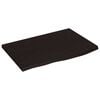 vidaXL K&uacute;peľňov&aacute; doska tmavohned&aacute; 60x40x(2-4) cm o&scaron;etren&yacute; mas&iacute;v