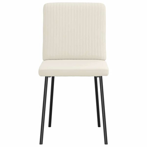 vidaXL Jedálenské stoličky 2 ks krémové zamatové