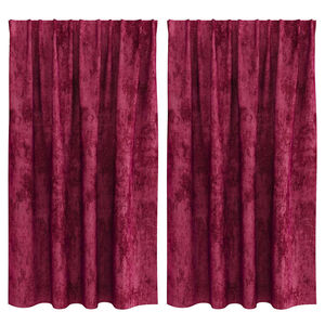 vidaXL Sametov&eacute; z&aacute;vesy 2 ks v&iacute;novo červen&aacute; 140 x 140 cm Zamat