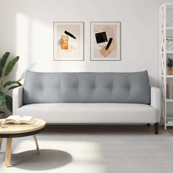 vidaXL Podu&scaron;ka na chrb&aacute;t Svetlosiv&aacute; 180 x 24 x 50 cm l&aacute;tka