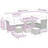 vidaXL Súprava záhradných pohoviek 9 pcs Sivá polyratan