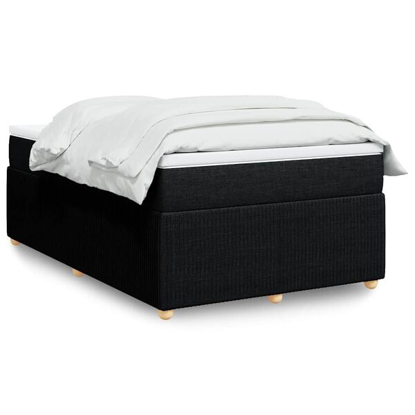 vidaXL Boxspring posteľ s matracom čierna 120x190 cm l&aacute;tka
