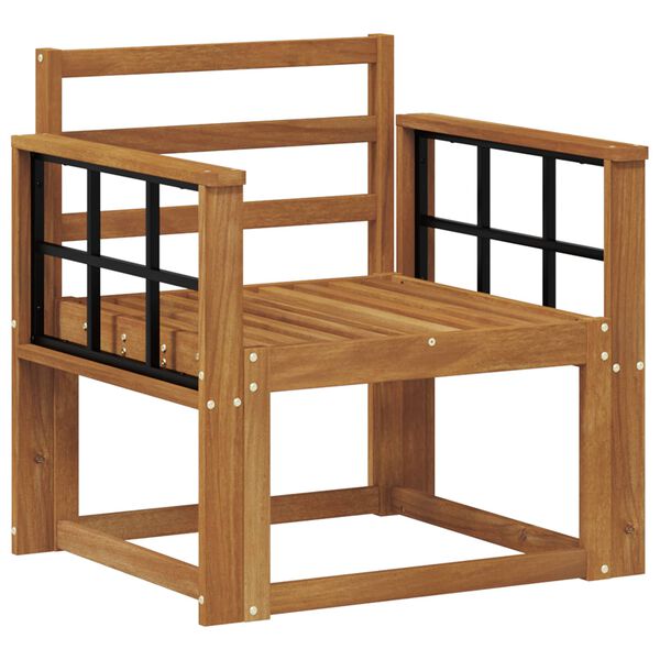 vidaXL Vonkaj&scaron;ia pohovka Pevn&eacute; ak&aacute;ciov&eacute; drevo Pr&iacute;rodn&aacute;