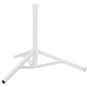 vidaXL Stojan na slnečn&iacute;k Biela Oceľ for 25-32 mm Pole