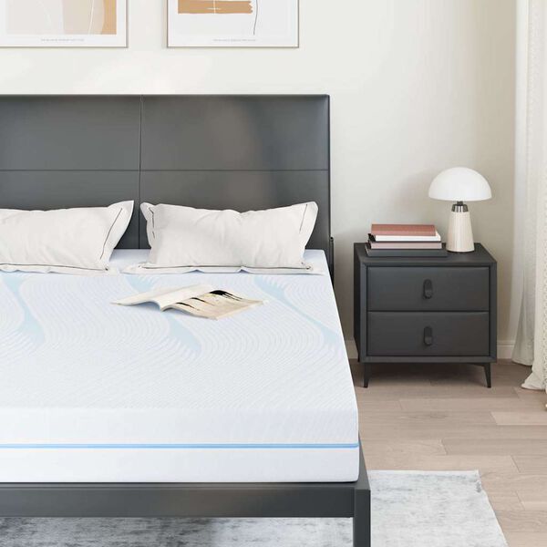 vidaXL Matrac Biela 160 x 200 cm žak&aacute;rov&aacute; tkanina