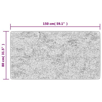 vidaXL Prateľný koberec 80x150 cm sivý protišmykový