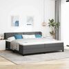 vidaXL Posteľ boxspring s matracom Tmavo &scaron;ed&aacute; 200 x 200 cm l&aacute;tka