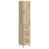 vidaXL Sada skr&iacute;ň 2 pcs Dub sonoma 33 x 34,5 x 90 cm Kompozitn&eacute; drevo