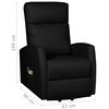 vidaXL Zdv&iacute;hacie mas&aacute;žne kreslo čierne umel&aacute; koža