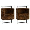 vidaXL Nočn&eacute; skrinky n&aacute;stenn&eacute; 2 ks dymov&yacute; dub 40x30x61cm kompoz. drevo