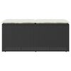 vidaXL Záhradná lavička s vankúšom Čierna 110x40x44 cm Poly Rattan