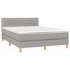 vidaXL Boxspring posteľ s matracom bledosiv&aacute; 140x200 cm l&aacute;tka
