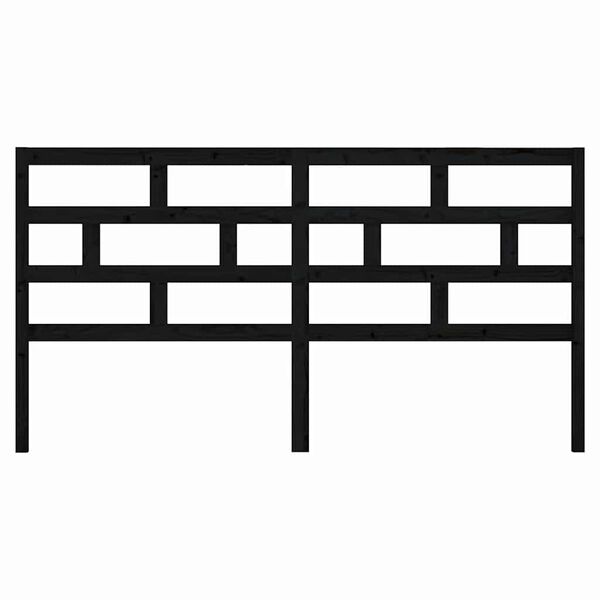 vidaXL Čelo postele čierne 206x4x100 cm mas&iacute;vna borovica