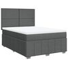 vidaXL Boxspring posteľ s matracom tmavosiv&aacute; 140x200 cm l&aacute;tka