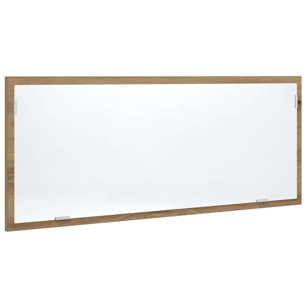 vidaXL LED kúpeľňové zrkadlo dub artisan 100x8,5x37cm, pracované drevo