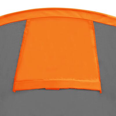 vidaXL Kempingový stan pre 4 osoby sivo-oranžový
