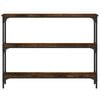 vidaXL Konzolov&yacute; stol&iacute;k dymov&yacute; dub 100x22,5x75 cm kompozitn&eacute; drevo