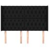 vidaXL Čelo postele so záhybmi čierne 147x16x118/128 cm látka