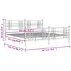 vidaXL Kovov&yacute; r&aacute;m postele s čelom a podnožkou čierny 183x213 cm