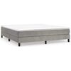 vidaXL Posteľn&yacute; r&aacute;m s boxspringom bledosiv&yacute; 180x200 cm zamat