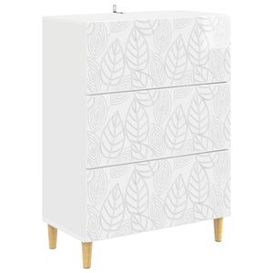 vidaXL Z&aacute;suvkov&yacute; kabinet Biela s vysok&yacute;m leskom 66 x 34,5 x 90 cm