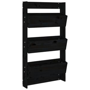 vidaXL N&aacute;stenn&yacute; kvetin&aacute;č 3-pos. 60x18,5x110 cm čierny mas&iacute;vna borovica