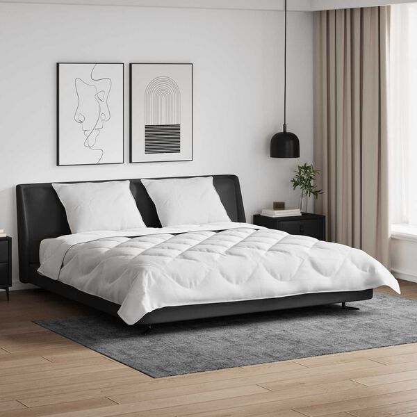 vidaXL Prikr&yacute;vka s vank&uacute;&scaron;mi s vank&uacute;&scaron;om 3 pcs Biela Mikrovl&aacute;kno