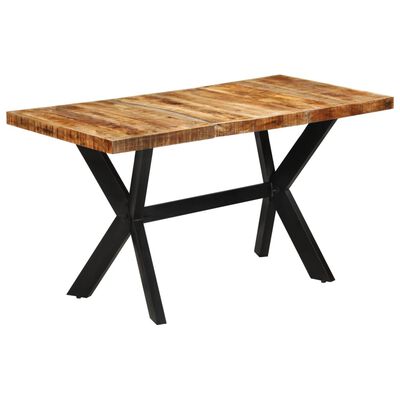 vidaXL Jedálenský stôl 140x70x75 cm masívne surové mangovníkové drevo
