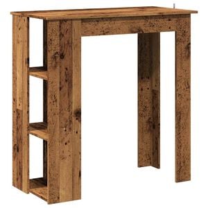 vidaXL barov&yacute; st&ocirc;l s policou Star&eacute; drevo 102x50x103,5 cm