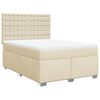 vidaXL Posteľn&yacute; r&aacute;m boxspring s matracom kr&eacute;mov&yacute; 160x200 cm l&aacute;tka