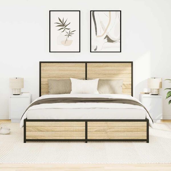 vidaXL Nočn&eacute; skrinky s LED osvetlen&iacute;m 2 ks Biela 38x34x50 cm