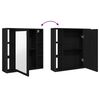 vidaXL K&uacute;peľňov&aacute; zrkadlov&aacute; skrinka, čierny dub, 60x16x60 cm, imit&aacute;cia dreva