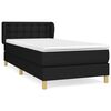 vidaXL Posteľn&yacute; r&aacute;m boxspring s matracom čierny 90x190 cm l&aacute;tka