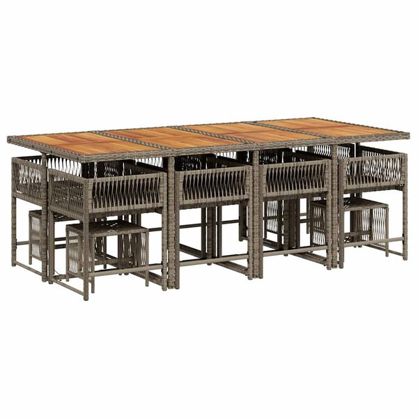 vidaXL 13-dielna z&aacute;hrad. jed&aacute;lensk&aacute; s&uacute;prava s vank&uacute;&scaron;mi siv&aacute; polyratan