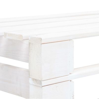 vidaXL Záhradná lavička z paliet, drevo, biela