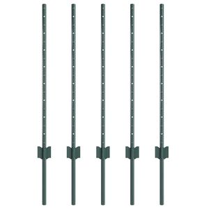 vidaXL Zabudovan&yacute; plotov&yacute; stĺpik 5 ks Zelen&aacute; 120 cm
