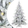 vidaXL Umel&yacute; Skl&aacute;pac&iacute; Vianočn&yacute; Stromček Biela 240 cm PVC a oceľ