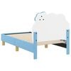vidaXL Rám detskej postele s čelom Modrá 70 x 140 cm PU