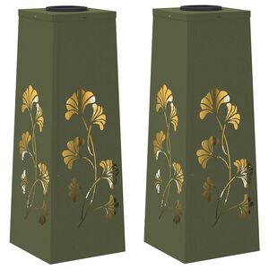 vidaXL Sol&aacute;rne LED svetlo na chodn&iacute;k 2 ks Tepl&aacute; biela 18 x 18 x 50 cm