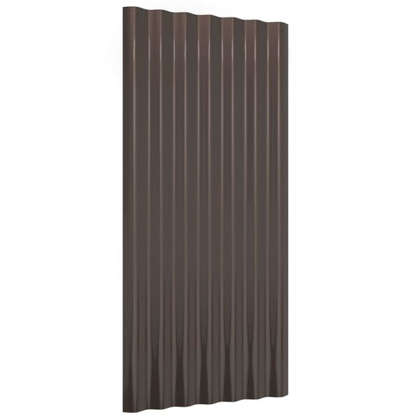 vidaXL Stre&scaron;n&eacute; panely 12 ks pozinkovan&aacute; oceľ hned&eacute; 80x36 cm