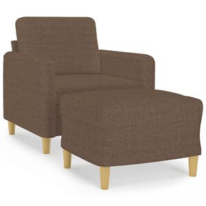 vidaXL Kreslo s podnožkou hned&eacute; 60 cm l&aacute;tkov&eacute;