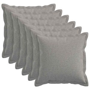 vidaXL Poťah na podložku 6 ks HOUTEN Obl&aacute; &scaron;ed&aacute; 30 x 30 cm Falo&scaron;n&yacute; ľan