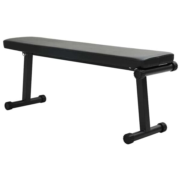 vidaXL Sklopný váhový bench Čierna 109 x 29 x 42 cm Oceľ