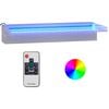 vidaXL Vodop&aacute;dov&yacute; prepad s RGB LED di&oacute;dami nehrdzavej&uacute;ca oceľ 45 cm