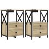 vidaXL Nočn&yacute; stol&iacute;k 2 pcs Sonoma dub 40 x 31 x 60 cm Kompozitn&eacute; drevo