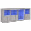 vidaXL Komoda s LED svetlami siv&aacute; sonoma 164x37x67 cm